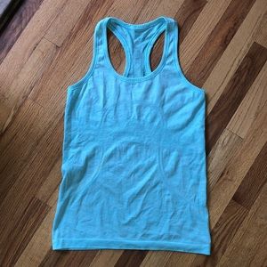 Blue lululemon athletica tank top